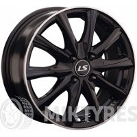 LS Wheels LS741 6x15 4x100 ET 48 Dia 73.1 (BKL)